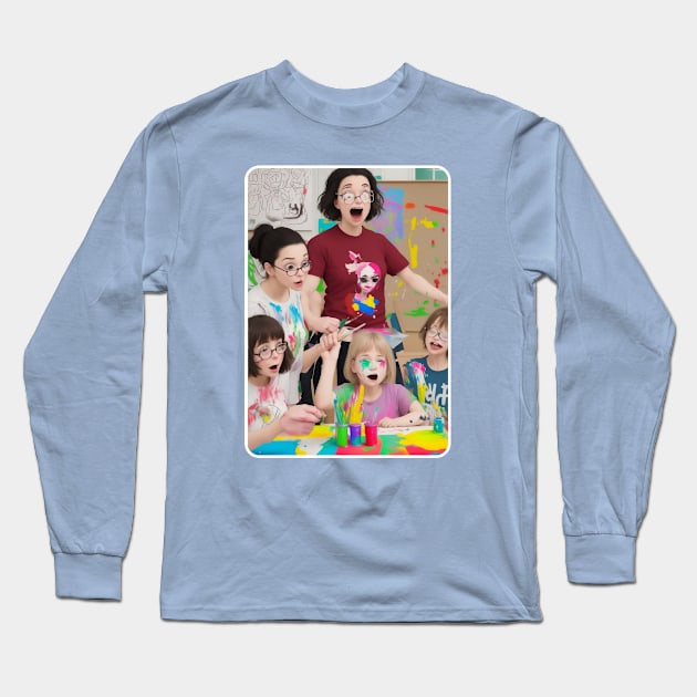 Art Classroom Long Sleeve T-Shirt by clownescape